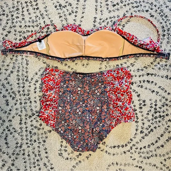 EUC JCrew Liberty bikini high waist too and bottom - Picture 5 of 7